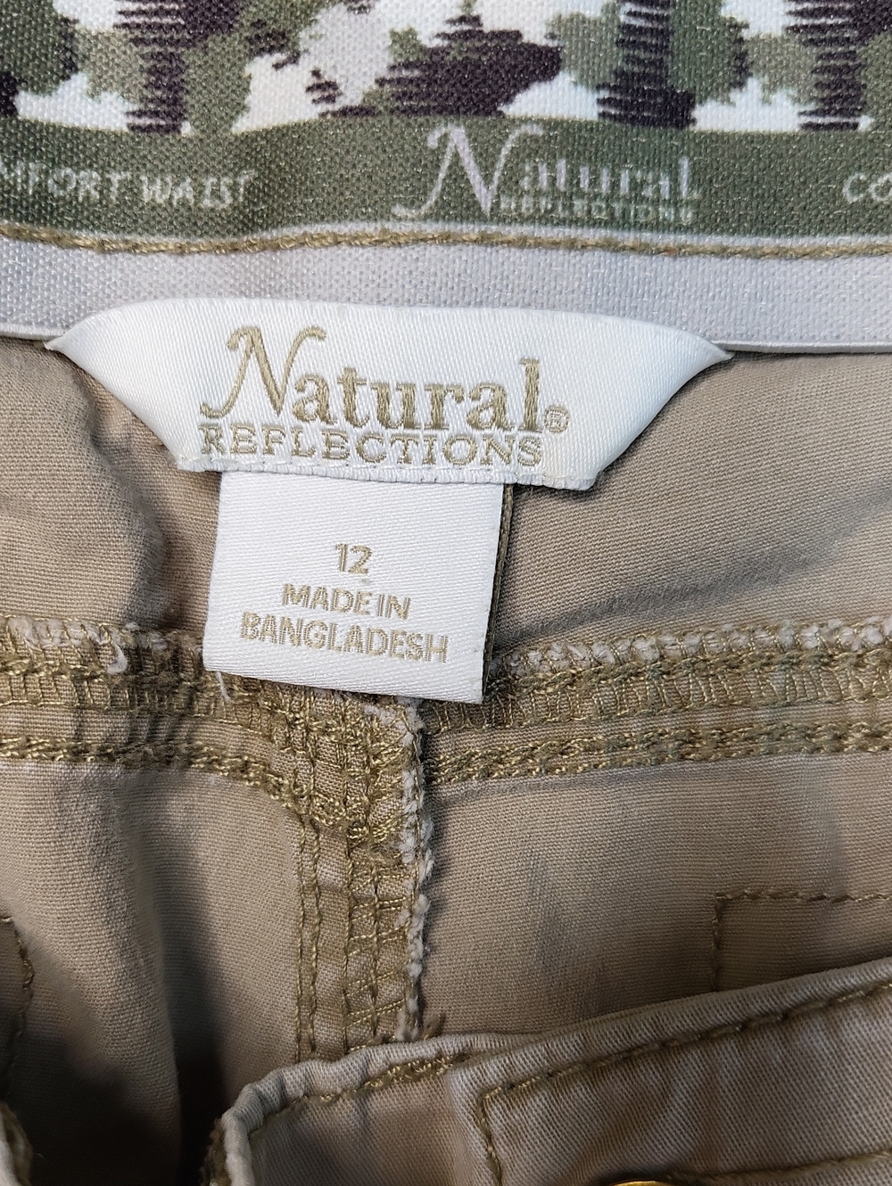Natural Reflections Khaki Utility Cargo - Picture 4 of 5